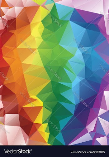Rainbow Polygonal Background2 vector image