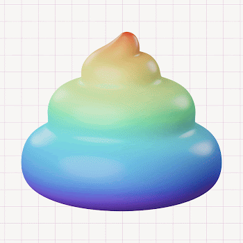 Rainbow poop, 3D rendering design | Free Photo - rawpixel