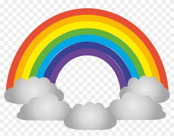 Rainbow - Rainbow Cloud Clip Art Png