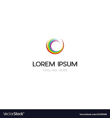 Rainbow recycle creative design logo vector image