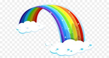Rainbow Reese's Peanut Butter Cups Light Color Illustration - Rainbow with Clouds PNG Clipart 