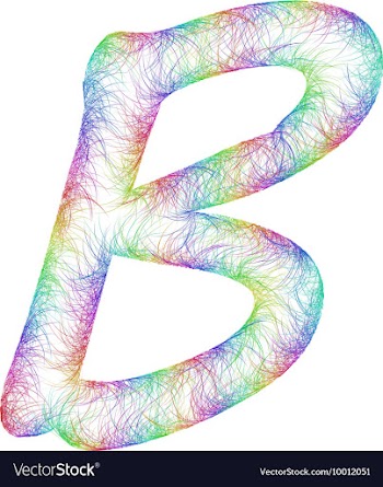 Rainbow Sketch Font Design vector image