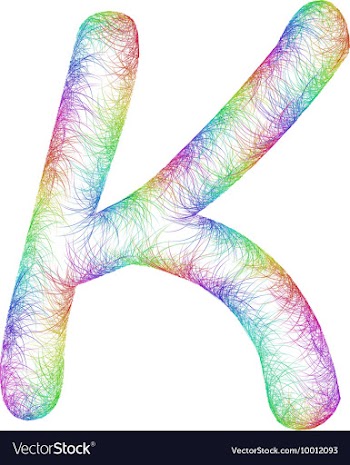 Rainbow Sketch Font Design vector image