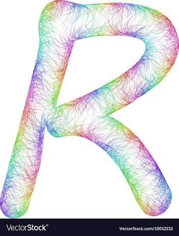 Rainbow Sketch Font Design vector image
