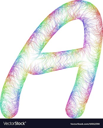 Rainbow Sketch Font Design vector image