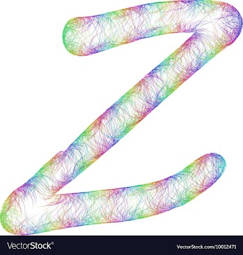 Rainbow Sketch Font Design vector image