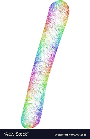 Rainbow Sketch Font Design vector image