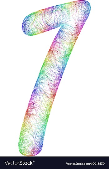 Rainbow Sketch Font Design vector image