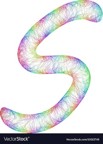 Rainbow Sketch Font Design vector image