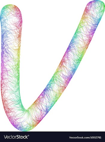 Rainbow Sketch Font Design vector image