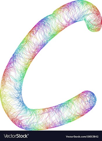 Rainbow Sketch Font Design vector image