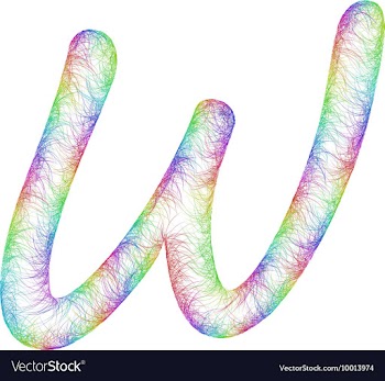 Rainbow Sketch Font Design vector image