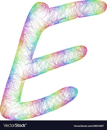 Rainbow Sketch Font Design vector image