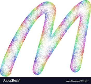 Rainbow Sketch Font Design vector image