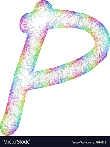 Rainbow Sketch Font Design vector image
