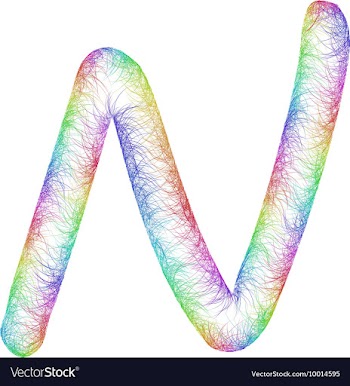 Rainbow Sketch Font Design vector image