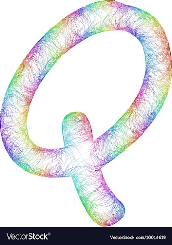 Rainbow Sketch Font Design vector image