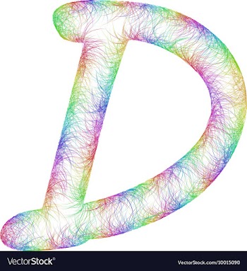 Rainbow Sketch Font Design vector image