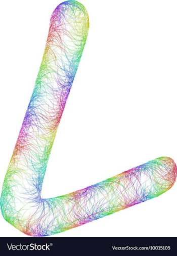 Rainbow Sketch Font Design vector image