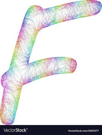Rainbow Sketch Font Design vector image