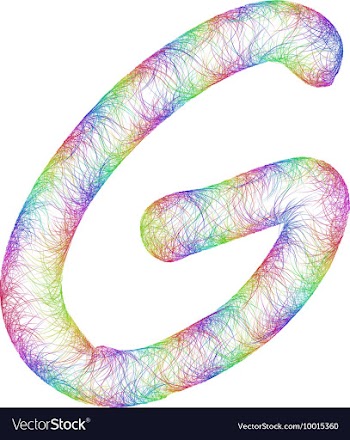 Rainbow Sketch Font Design vector image
