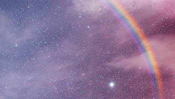 Rainbow space desktop wallpaper, pink | Free Photo - rawpixel