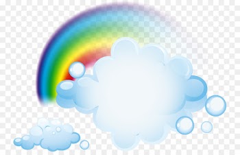 Rainbow Sticky Wall Cloud ForgetMeNot Sky - Rainbow 