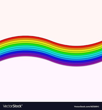 Rainbow wave stripes - page divider design vector image