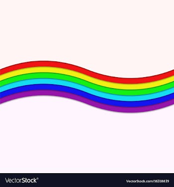 Rainbow wave stripes - page divider graphic vector image