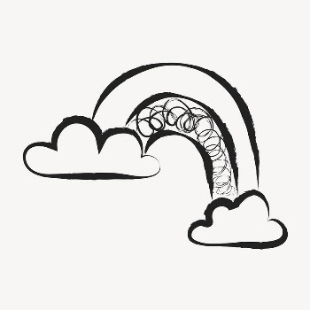 Rainbow, weather sticker, cute doodle | Free PSD Illustration - rawpixel
