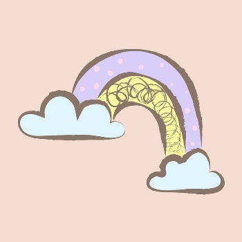 Rainbow, weather sticker, pastel doodle | Free PSD Illustration - rawpixel