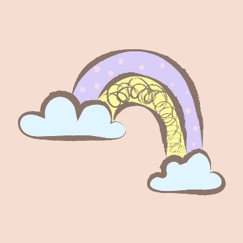Rainbow, weather sticker, pastel doodle | Free Vector Illustration - rawpixel