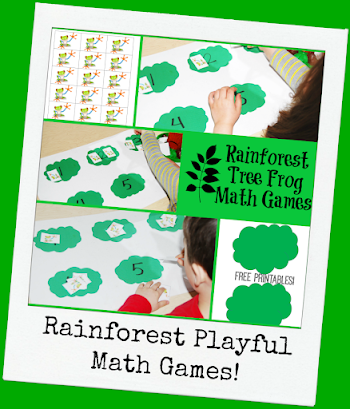 Rainforest Tree Frog Math Games for Preschoolers! • The Preschool ...