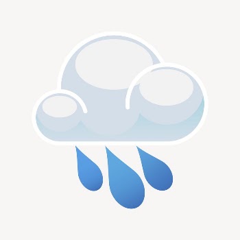 Raining cloud clipart, illustration vector. | Free Vector - rawpixel