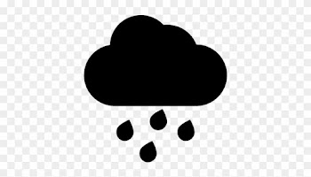 Raining Dark Cloud Vector - Thinking Cloud Icon