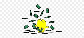 Raining Dollars On Christian Fish - Falling Money Clipart Png