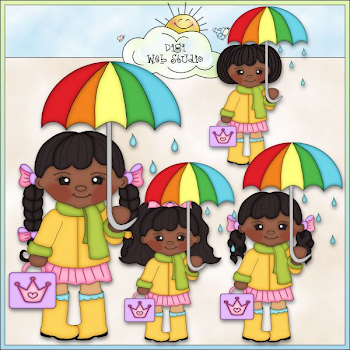 Rainy Day Girls 4 - NE Angie Wenke Clip Art : Digi Web Studio ...