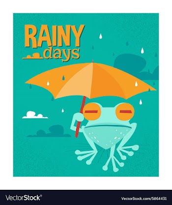 Rainy days cartoon vector image