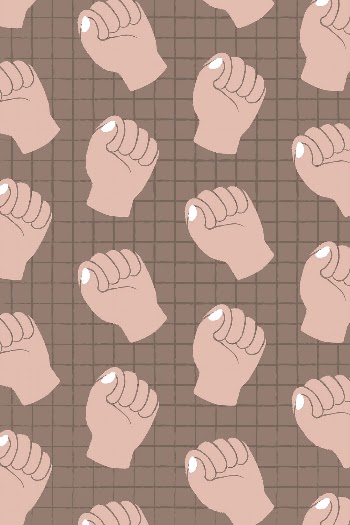 Raised fist background, doodle pattern | Free Vector - rawpixel
