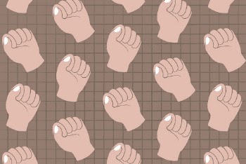 Raised fist background, doodle pattern | Free Vector - rawpixel