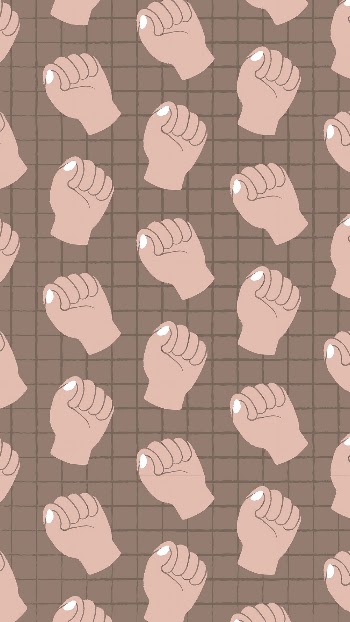 Raised fist phone wallpaper, doodle | Free Vector - rawpixel