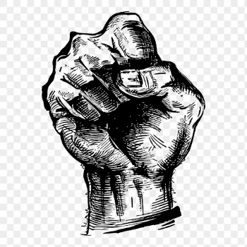Raised fist png sticker vintage | Free PNG - rawpixel