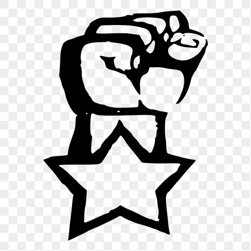 Raised fist png sticker, vintage | Free PNG - rawpixel