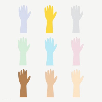 Raised human hand paper craft set mockup | Free  psd mockup - 2310004