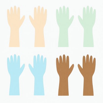 Raised human hand paper craft set mockup | Free  psd mockup - 2311852