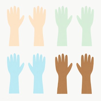 Raised human hand paper craft set transparent png | Free  transparent png - 2311851