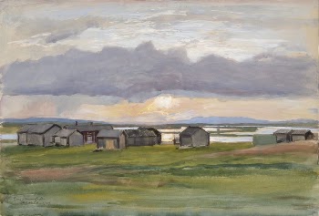 Rakennuksia rannalla (muonio), 1929, Eero | Free Photo - rawpixel