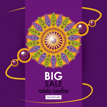 Raksha bandhan big sale template Free Vector