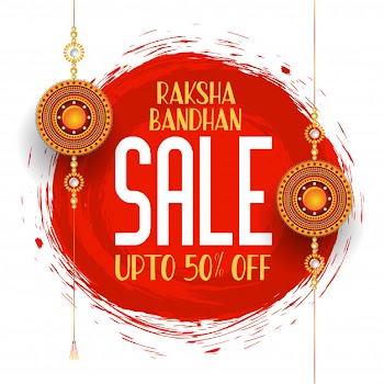 Raksha bandhan festival sale banner Free Vector