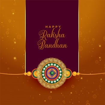 Raksha bandhan greeting in indian style Free Vector